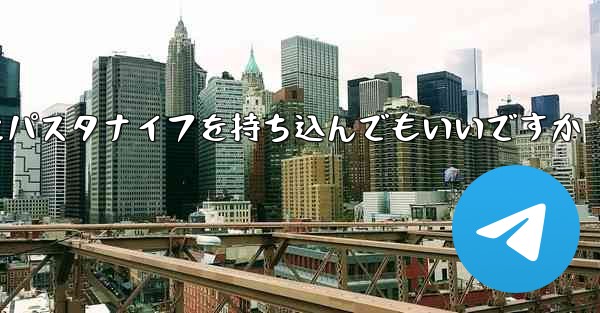 飛行機にパスタナイフを持ち込んでもいいですか
