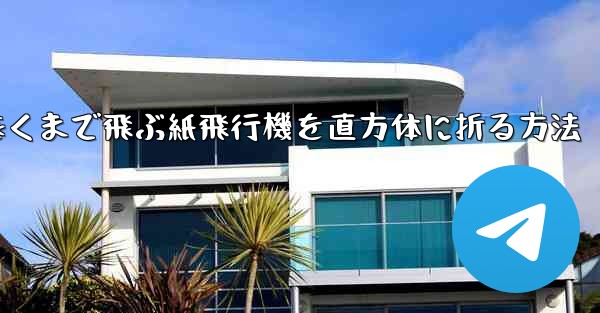 一番遠くまで飛ぶ紙飛行機を直方体に折る方法