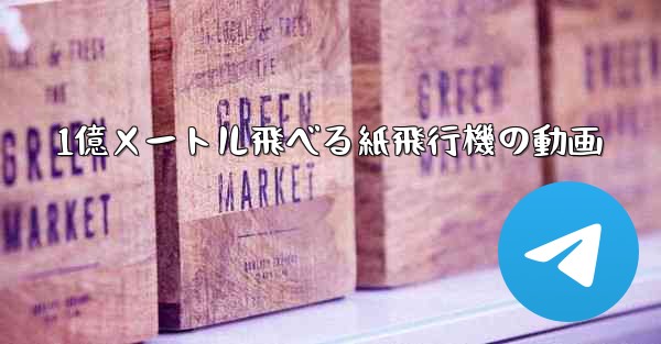 1億メートル飛べる紙飛行機の動画