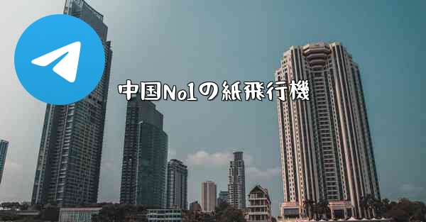 中国No1の紙飛行機