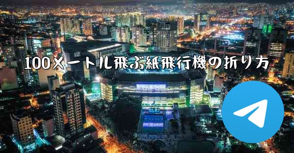 100メートル飛ぶ紙飛行機の折り方