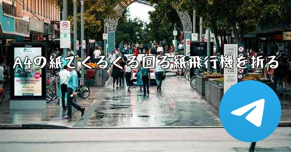 A4の紙でくるくる回る紙飛行機を折る