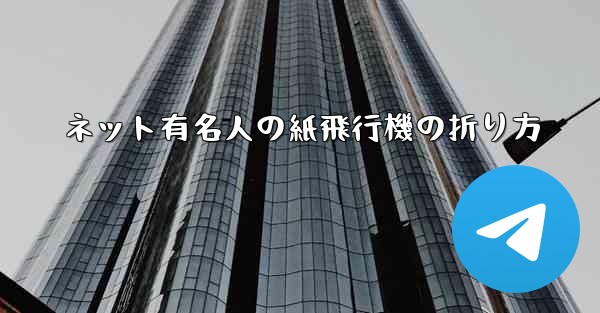 ネット有名人の紙飛行機の折り方