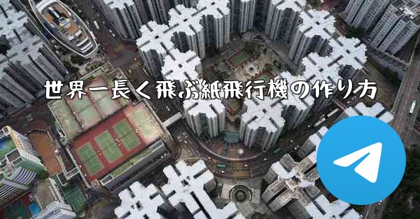 世界一長く飛ぶ紙飛行機の作り方