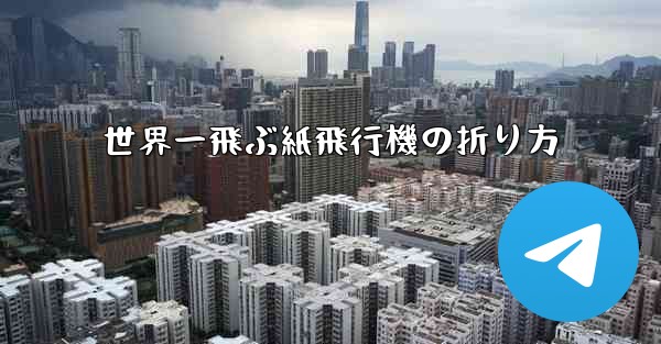 世界一飛ぶ紙飛行機の折り方