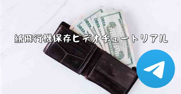 紙飛行機保存ビデオチュートリアル