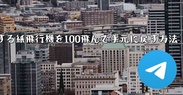 回転する紙飛行機を100飛んで手元に戻す方法