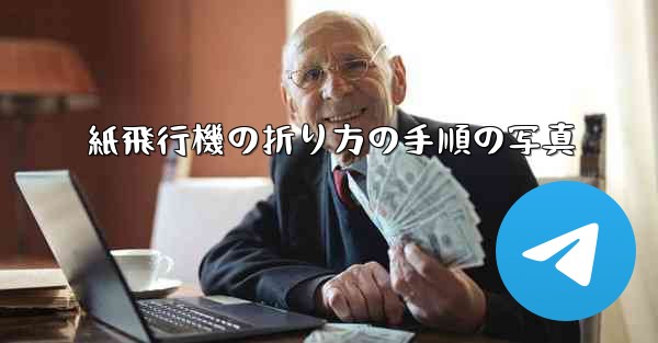 紙飛行機の折り方の手順の写真