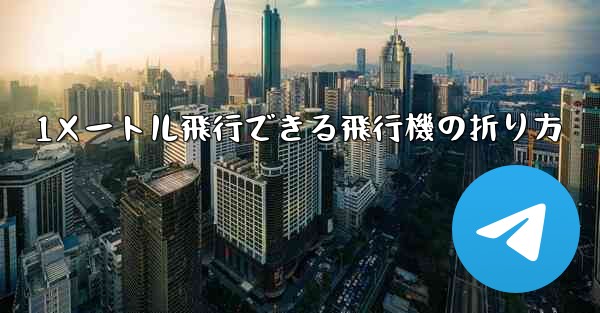1メートル飛行できる飛行機の折り方