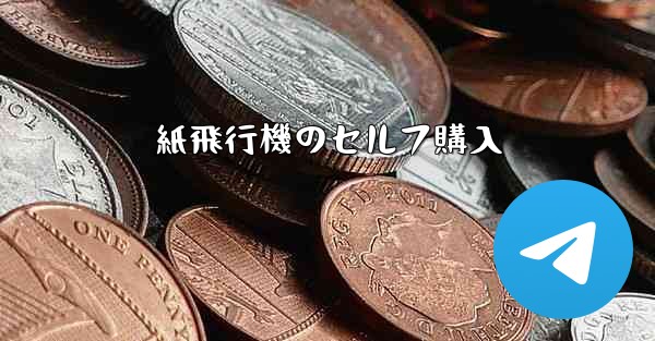 紙飛行機のセルフ購入