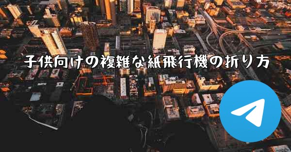 子供向けの複雑な紙飛行機の折り方