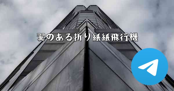 翼のある折り紙紙飛行機