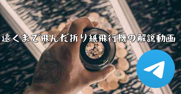 一番遠くまで飛んだ折り紙飛行機の解説動画