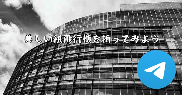 美しい紙飛行機を折ってみよう