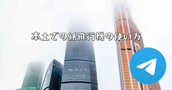 本土での紙飛行機の使い方