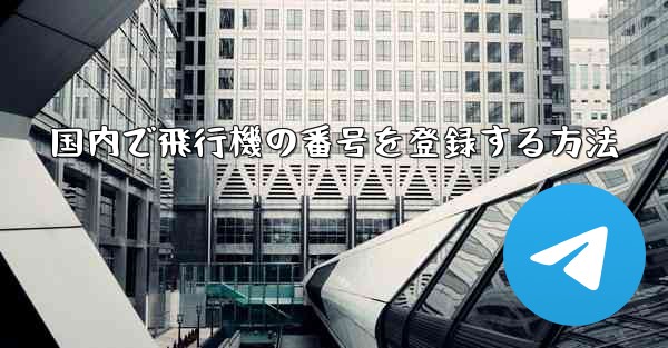 国内で飛行機の番号を登録する方法