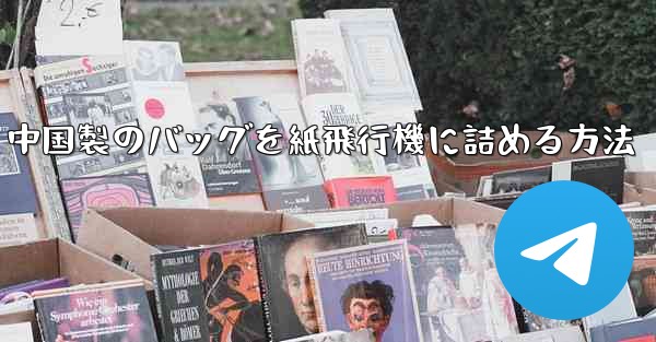 中国製のバッグを紙飛行機に詰める方法