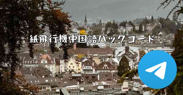 紙飛行機中国語パックコード