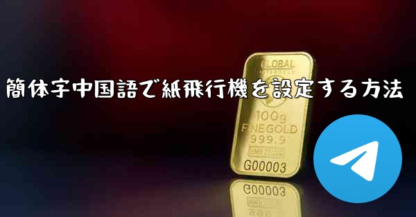 簡体字中国語で紙飛行機を設定する方法