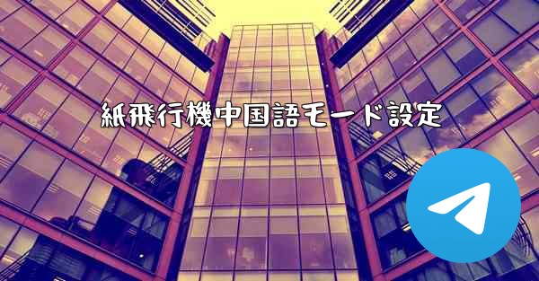 紙飛行機中国語モード設定