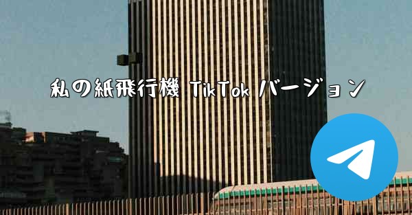 私の紙飛行機 TikTok バージョン