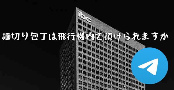 麺切り包丁は飛行機内で預けられますか