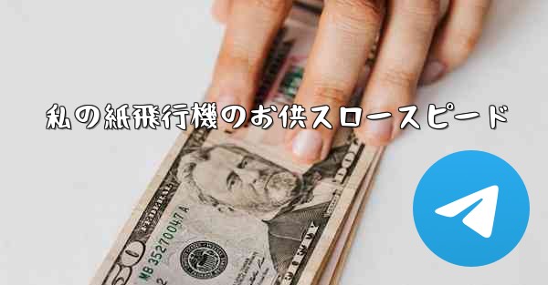 私の紙飛行機のお供スロースピード