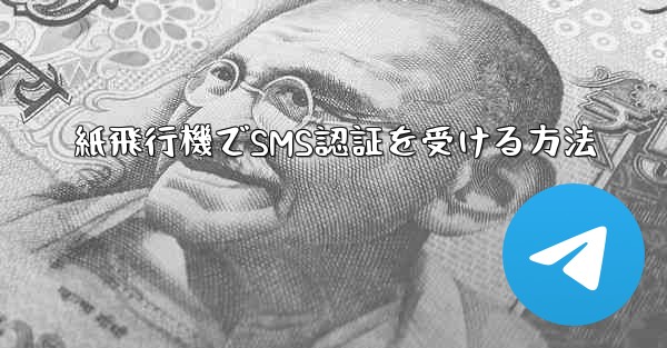 紙飛行機でSMS認証を受ける方法