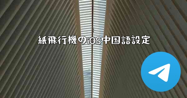 紙飛行機のiOS中国語設定