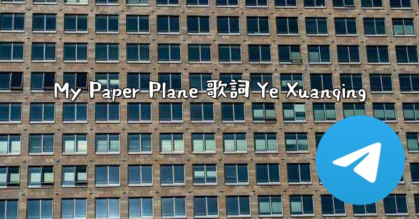 My Paper Plane 歌詞 Ye Xuanqing
