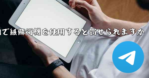 国内で紙飛行機を使用すると罰せられますか