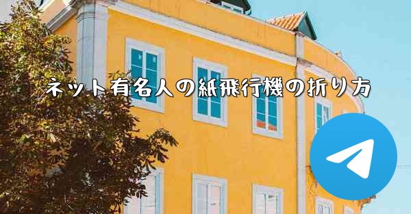 ネット有名人の紙飛行機の折り方