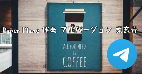 My Paper Plane 伴奏 フルバージョン 葉玄青