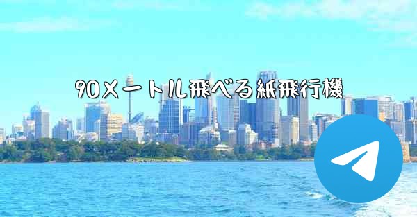 90メートル飛べる紙飛行機