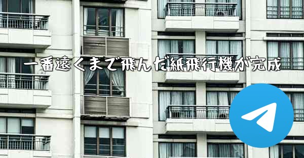一番遠くまで飛んだ紙飛行機が完成