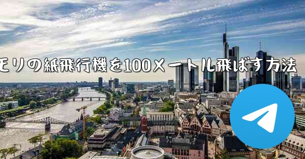 <b>コウモリの紙飛行機を100メートル飛ばす方法</b>