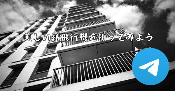 美しい紙飛行機を折ってみよう