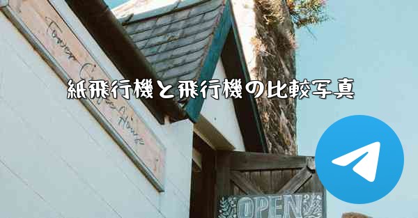 紙飛行機と飛行機の比較写真