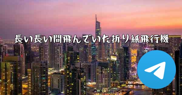 長い長い間飛んでいた折り紙飛行機
