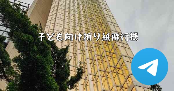 子ども向け折り紙飛行機
