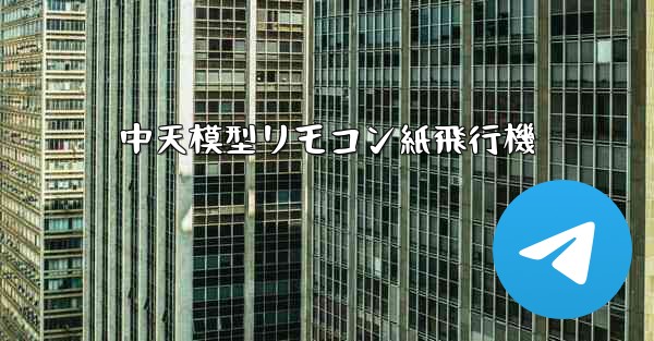 中天模型リモコン紙飛行機