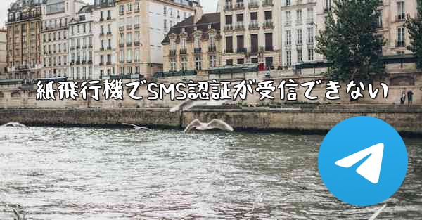 紙飛行機でSMS認証が受信できない