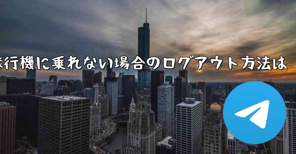 紙飛行機に乗れない場合のログアウト方法は