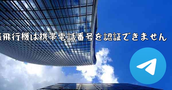 紙飛行機は携帯電話番号を認証できません