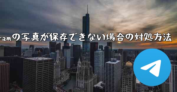 Telegramの写真が保存できない場合の対処方法
