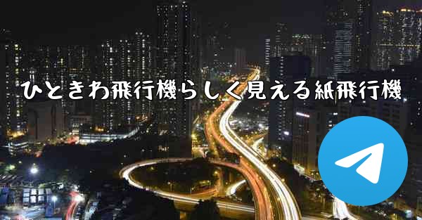 ひときわ飛行機らしく見える紙飛行機