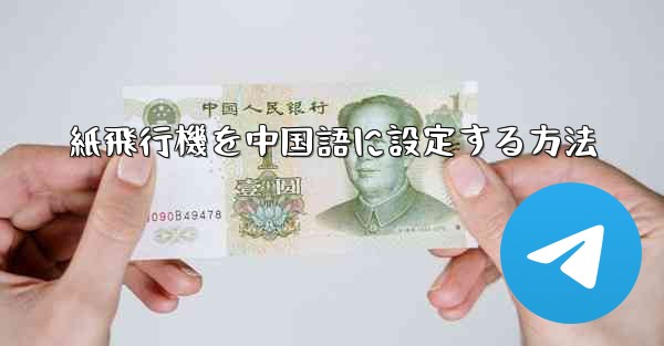 紙飛行機を中国語に設定する方法