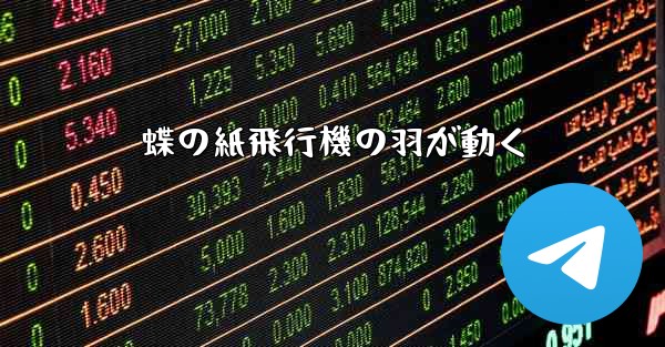 蝶の紙飛行機の羽が動く
