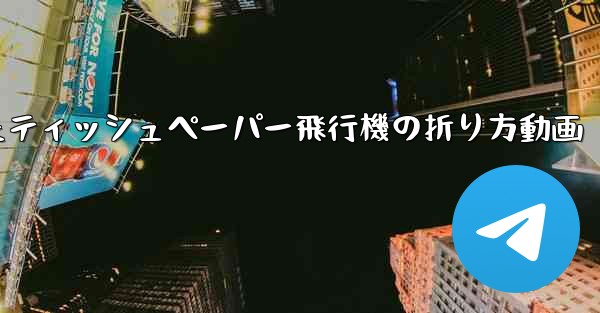 ナイフを使ったティッシュペーパー飛行機の折り方動画