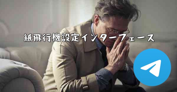 紙飛行機設定インターフェース